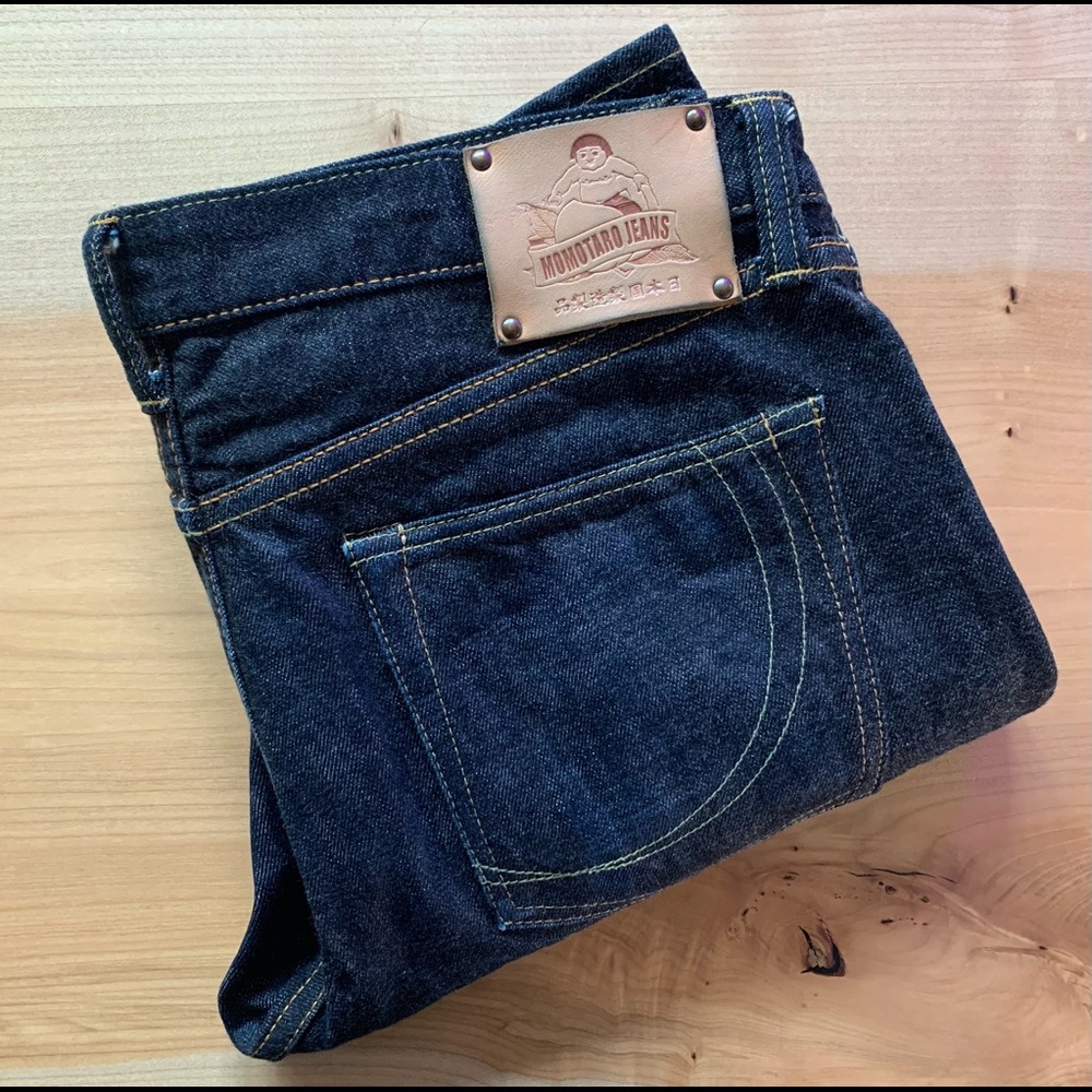 Momotaro Jeans, size 33 waist, very lightly worn in excellent condition.
